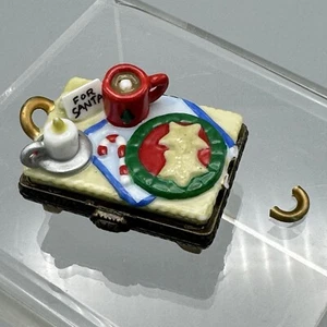 Bandeja de Navidad del Medio Oeste de Colección Galletas Caliente Coco Bisagras Caja de Baratija Mango ROTO - Imagen 1 de 10