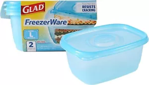 Gladware Freezerware Food Storage Containers, Large | Rectangle Food Storage Con - Picture 1 of 10