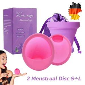 NEU Menstruationsscheibe mit Anti Spill Zone - 2 Menstrual Disc S+L Handbuch DHL - Bild 1 von 16