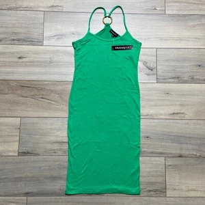 ABSOLUTELY LOVE IT Small Spaghetti Strap Ring Back Fitted Dress Kelly Green - Picture 1 of 7