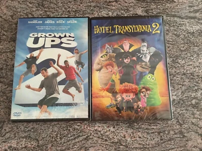 2 DVD Lot! Adam Sandler Sequels! Grown Ups 2 / Hotel Transylvania 2 NEW / SEALED - Image 1 of 3