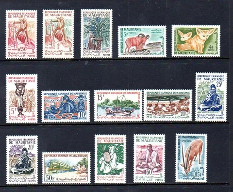 Mauritania (Islamic Rep.) Stamps - Scott #'s 119-33 - Mint Hinged Cover