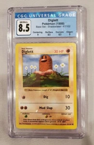 Diglett shadowless base set card — 1999 Pokemon 47/102 CGC PSA 8.5 NM_MT+ - Picture 1 of 2