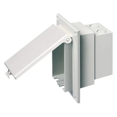 Caja de bajo perfil Arlington DBVR1W con cubierta resistente a la intemperie, una sola banda Foto 1 de 3