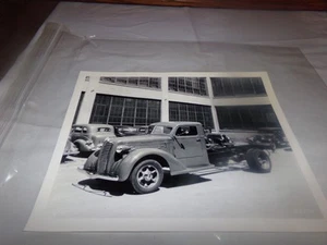 Vintage Dimond T truck photograph 1936 Pick up Truck Other Cars in background - Picture 1 of 5