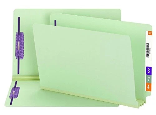 PESTAÑA DE PRENSADO CON LENGÜETA PYMEAD CARPETA DE ARCHIVOS EXPANSIÓN ESCUDO SEGURO - GRIS/VERDE Foto 1 de 4