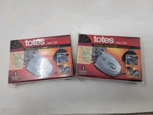 Totes Auto Club Whistle Key Finder With Led Light - New In Box (SET OF 2) - Picture 1 of 6