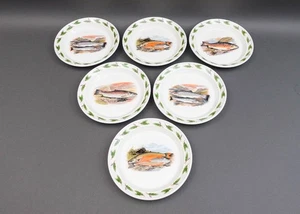 Portmeirion England Completo Pescador 8 1/2" Borde Sopa Cuencos Surtido Juego de 6 - Imagen 1 de 7