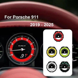 Papel de panel de papel superpuesto facial medidor de instrumentos para Porsche 992 2019-2025 - Imagen 1 de 14