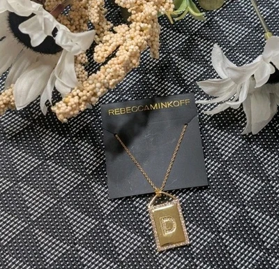 Collar Colgante Rebecca Minkoff Oro Inicial D ¡NUEVO! Foto 1 de 4