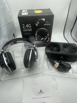 Artiste ADH300 2,4 ГГц Wi-Fi цифровые стерео ТВ-наушники с зарядной док-станцией - Изображение 1 из 3