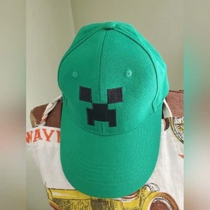 Minecraft Creeper Kids OSFM Green Baseball Hat - Picture 1 of 7