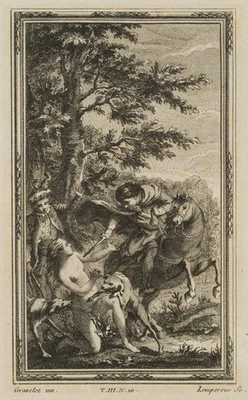 LEMPEREUR (*1728) nach GRAVELOT (*1699), Frauenmord, Rad. Klassizismus Jagen - Bild 1 von 4