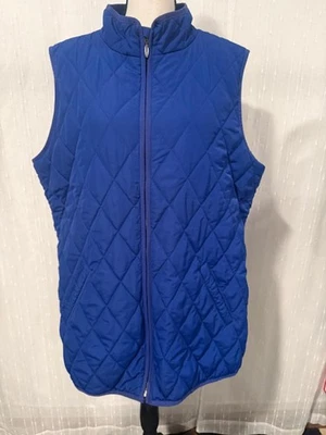 CHALECO ACOLCHADO COLDWATER CREEK TALLA GRANDE PARA MUJER PRECIOSO AZUL REAL CREMALLERA COMPLETA  Foto 1 de 4