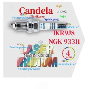 4 pz Candele Zündkerze Bujía NGK IKR9J8 93311 55249868 Fiat 500/595 - Picture 1 of 15