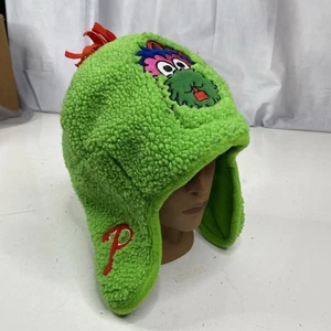 MLB Phillie Phanatic Hat Phillies Forever Collectibles Winter Plush Adult Beanie - Picture 1 of 9