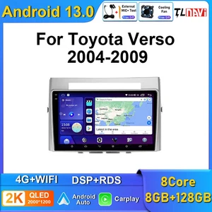 Apple CarPlay Android 13 Autoradio Radio GPS WIFI FM für Toyota Verso 2004-2009 - Bild 1 von 48