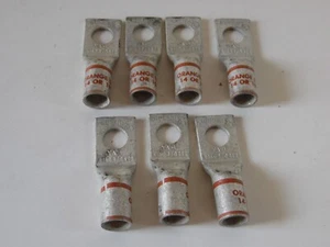 (7) 3/0 AWG 1/2" Stud Orange Copper 1 Hole Cable Lug - Picture 1 of 4