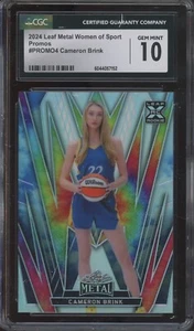 2024 Leaf Metal Women Of Sport Promo Tie Dye Cameron Brink RC Gem Mint CGC 10 - Picture 1 of 2