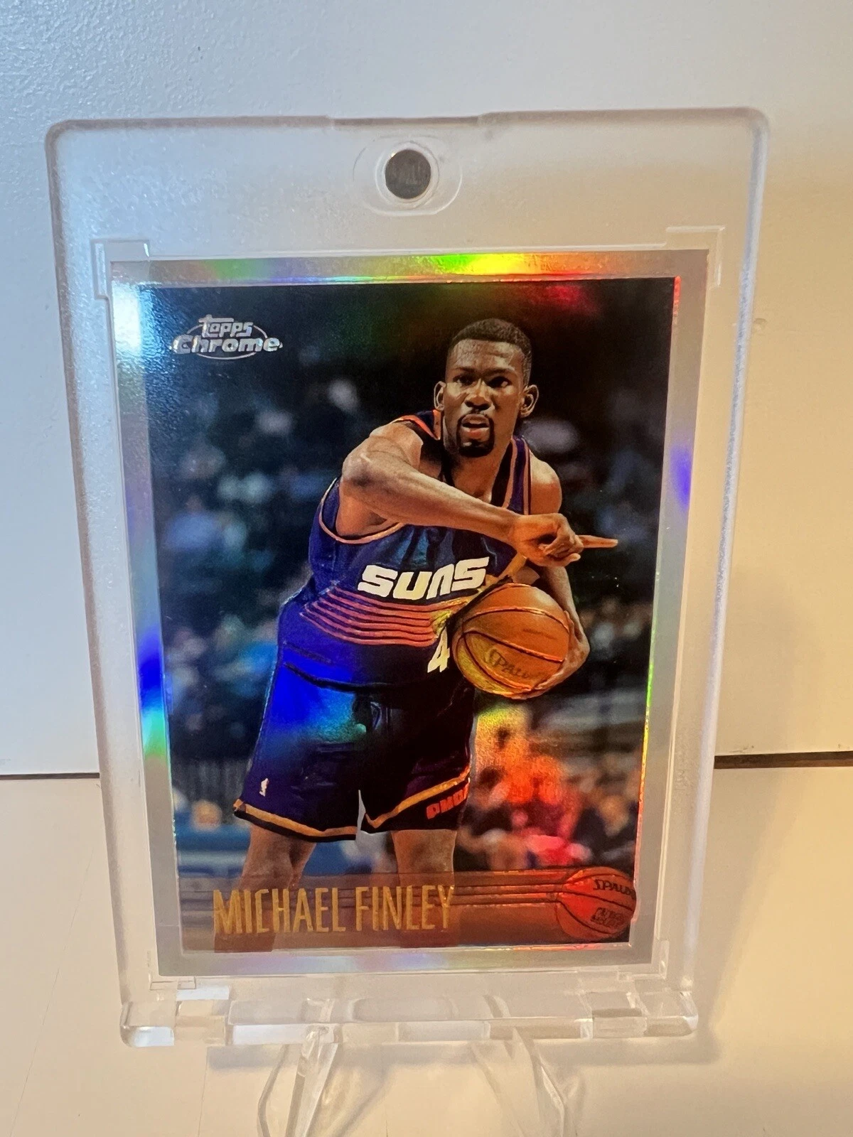 1996-97 Michael Finley Topps Chrome Refractor #101 - Nice color & centering RARE