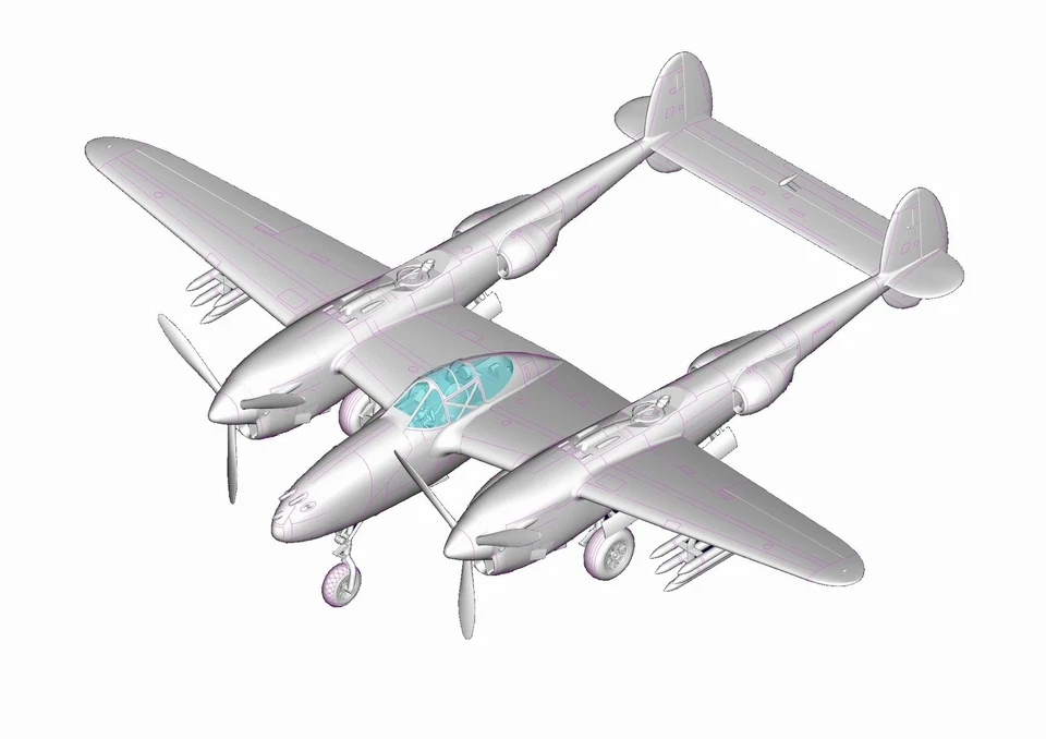 Hobbyboss 85805 - 1:48 P-38L-5-LO Lightning- Neuf - Image 1 of 1