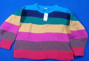 Gap Size 4T toddler Baby happy stripe sweater in rainbow stripe NEW - Picture 1 of 12