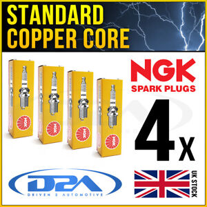 4x NGK BPR5EY (2828) Standard Spark Plugs For TOYOTA TERCEL 1.3 82-->86