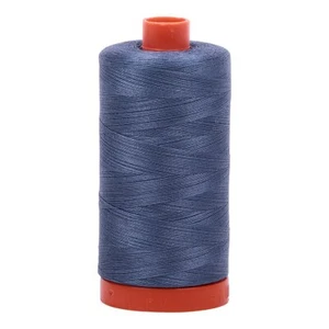 Mako Cotton Thread Solid 50wt 1422yds Dark Grey Blue - Picture 1 of 1