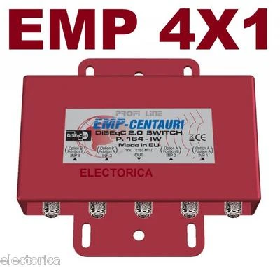 EMP-CENTAURI 4X1 DiSEqC MULTI-SWITCH LNB FTA DISH FREE TO AIR WEATHER PROOF - Image 1 of 4