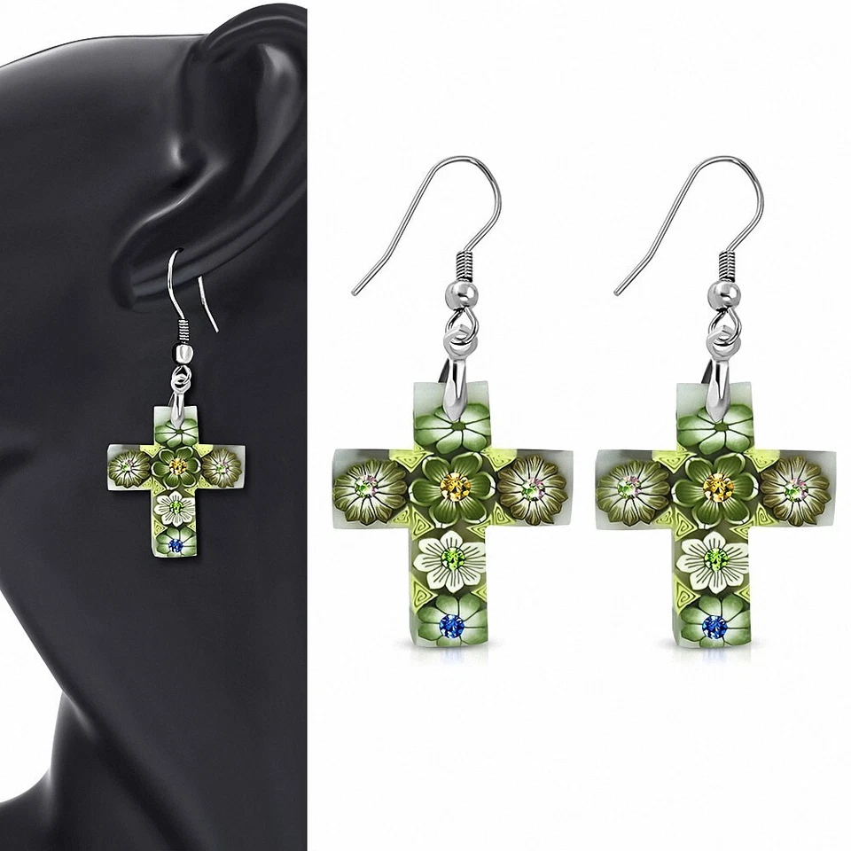 Orecchini In Filo In Lega Moda In Fimo / Polimero In F - Immagine 1 di 1