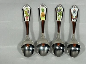 Vintage Set of 4 Avon Hospitality Spoons / Representing 4 Countries - Picture 1 of 10