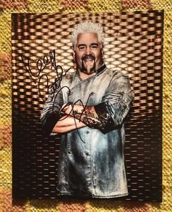 Guy Fieri Signed Autograph 8x10 Photograph Diners Drive-Ins & Dives USA FOOD  - Picture 1 of 2