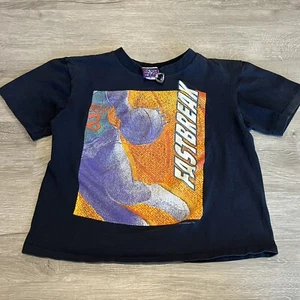 Vintage Fast Break Kids Basketball T-Shirt 90s Medium USA Made Single Stitch - Picture 1 of 7