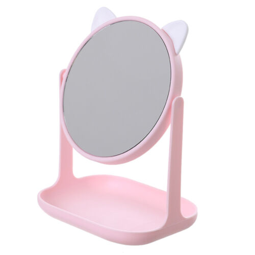  Desktop Vanity Mirror Small Tabletop Cat Ear Makeup Fashion