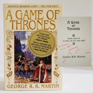 A GAME OF THRONES, ADVANCED READING COPY ARC~ GEORGE R.R. MARTIN, SIGNED IN 1996 - Bild 1 von 12