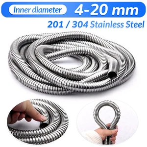 Ø 4-20mm Flexible Conduit Tube Cable Tidy Trunking Organiser 304 Stainless Steel - Picture 1 of 11