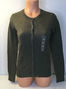 GAP Olive Green Cardigan Sweater. Size XS. NEW. - Picture 1 of 4