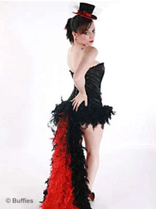 NEU! Damen Federschwanz Gothic Steampunk Burlesque Tänzer Rock Größe 8-18 - Bild 1 von 1