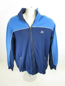Chaqueta De Colección Años 80 Puma Machts Mit Qualitat Track Cremallera Completa Azul Talla 8 Mediana - Imagen 1 de 4