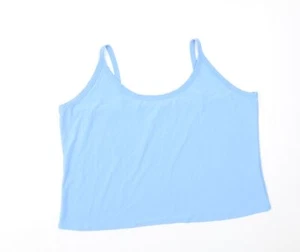 Michele Hope Womens Blue Polyester Blend Basic Tank Size 26 Round Neck - Picture 1 of 10