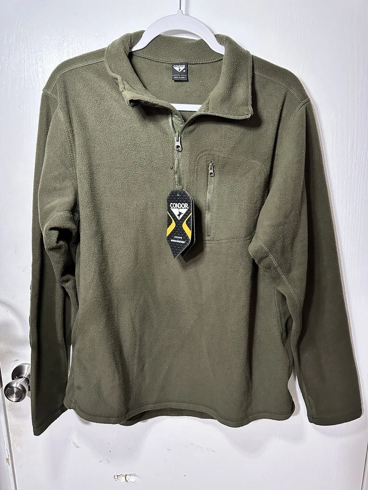 Condor 607 Tactical Pocketed Quarter Zip Fleece Pullover Fleece Jacket Sweater L - Image 1 of 4