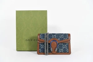 Gucci Dionysus GG Denim Super Mini Shoulder Bag with Box Excellent Condition - Picture 1 of 18