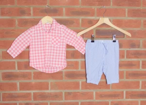 Baby Boden Paket 6-12 Monate Kleinkind Shirt und Kordelzug Hose - Bild 1 von 10