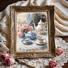 Afternoon Tea Print, Shabby Chic Kitchen Tea Wall Art Poster