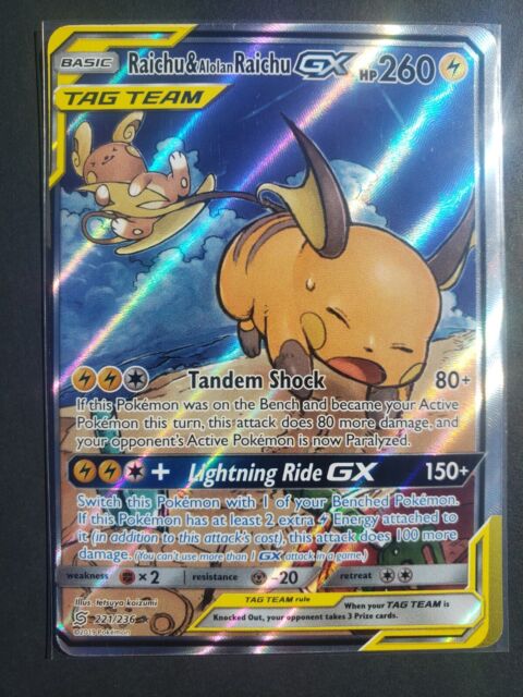 Carta Pokémon Original Raichu Gx, Produto Vintage e Retro Pokémon Usado  72865924