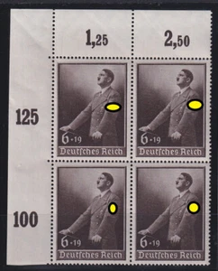 Deutsches Reich 1938 Mi.Nr. 694 ** MNH Eckrand 4er Block oben links - Imagen 1 de 2