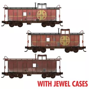 Micro Trains ~ N Scale ~ Weathered ATSF Caboose 3-Pack ~ 98302259 - Picture 1 of 1