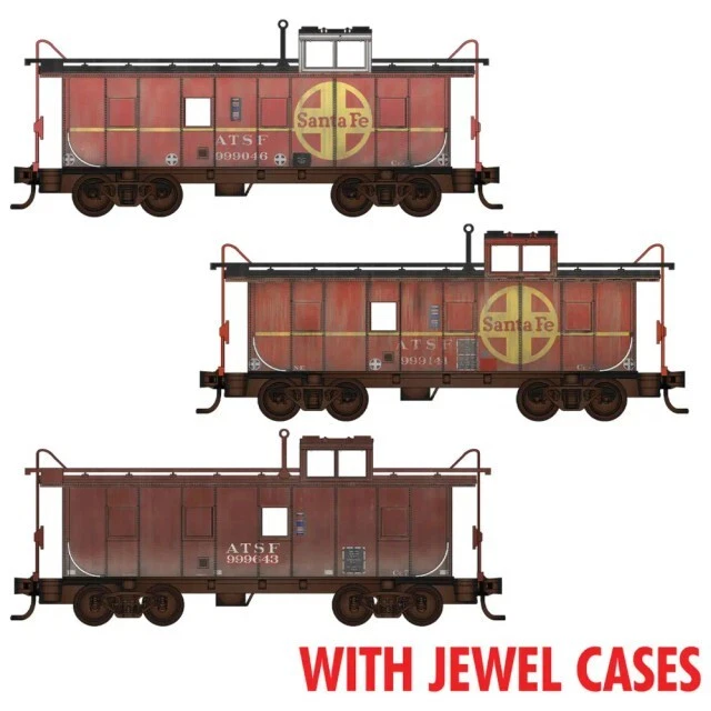 Micro Trains ~ N Scale ~ Santa Fe ATSF~ Weathered Caboose ~ 3-Pack ~ 98302259 - Image 1 of 1