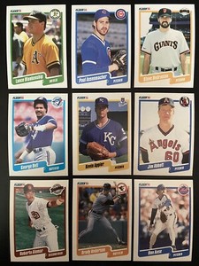 1990 FLEER Baseball Cards.    # 1-220.    You Pick to Complete Your Set.