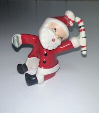 VTG 1957 Napcoware Mr Santa Claus Ceramic Christmas Candle Holder Hugger Japan